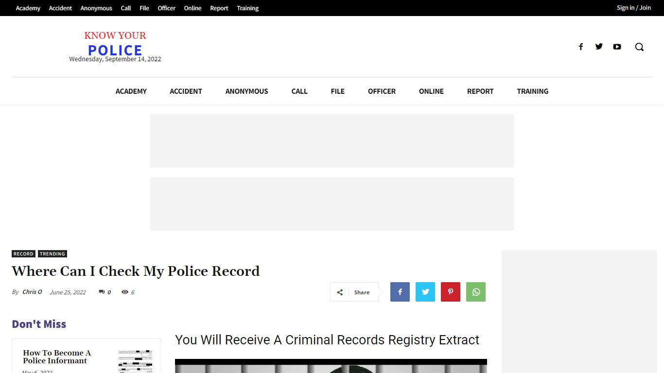 Where Can I Check My Police Record - KnowYourPolice.net