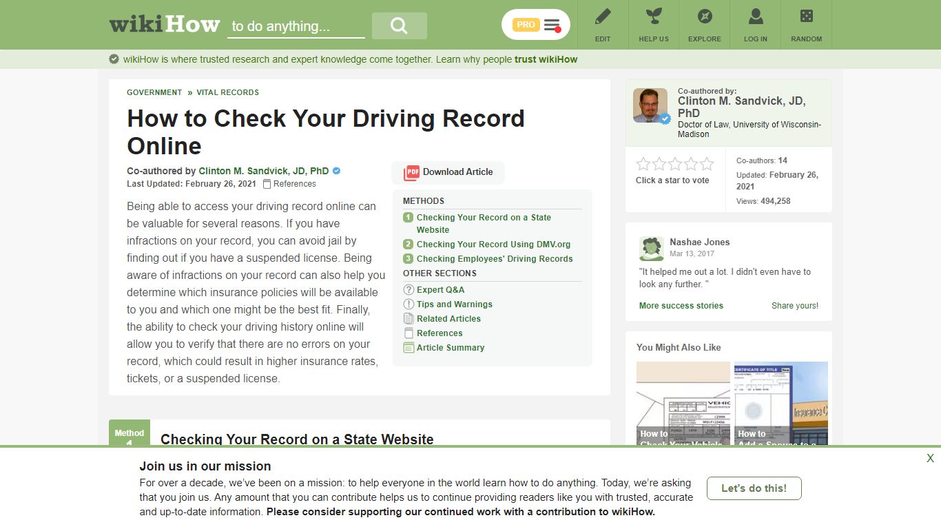 3 Ways to Check Your Driving Record Online - wikiHow