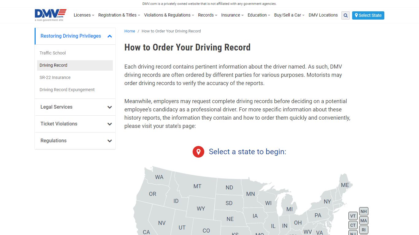 Driving Records | DMV.com